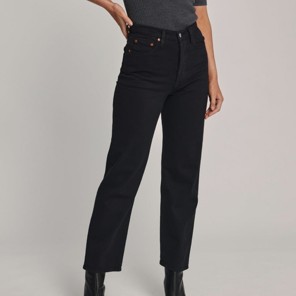 Levi's Ribcage Straight Black Sproud Sz 26 Nwt - Picture 15 of 16